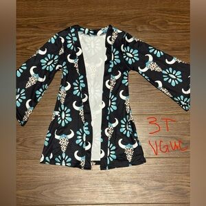 3T girls boutique western duster (cardigan)